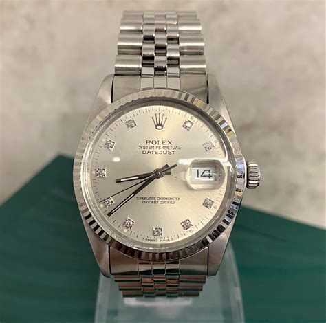 rolex datejust grey dial 36mm|Rolex Datejust 36 diamond bezel.